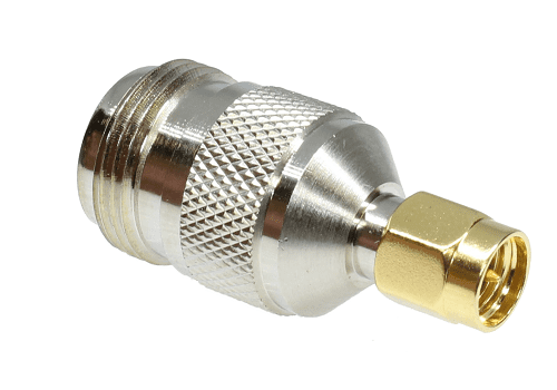 N Type Jack - SMA Plug (Gold)