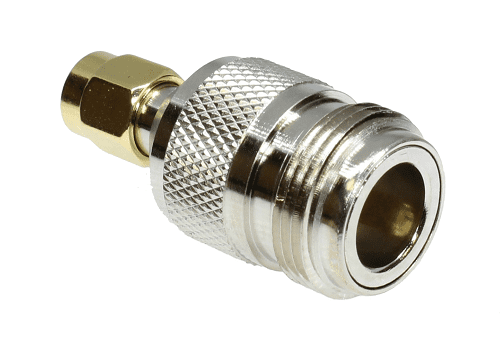 N Type Jack - SMA Plug (Gold)