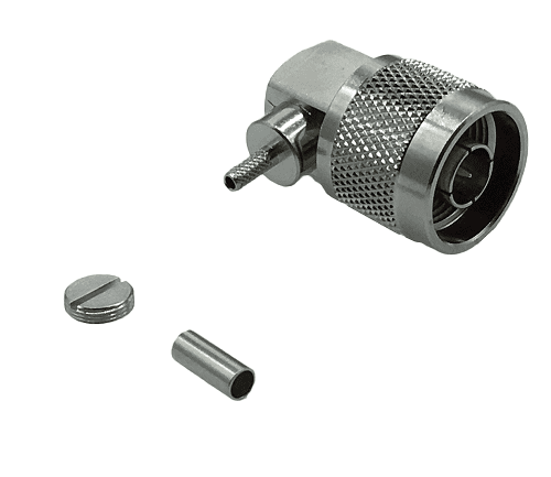 N Type Right-Angled Crimp Plug RG174, RG316, LMR100.