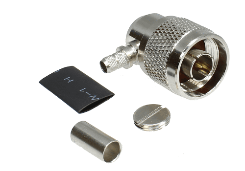 N Type Right-Angled Crimp Plug RG58, LMR195