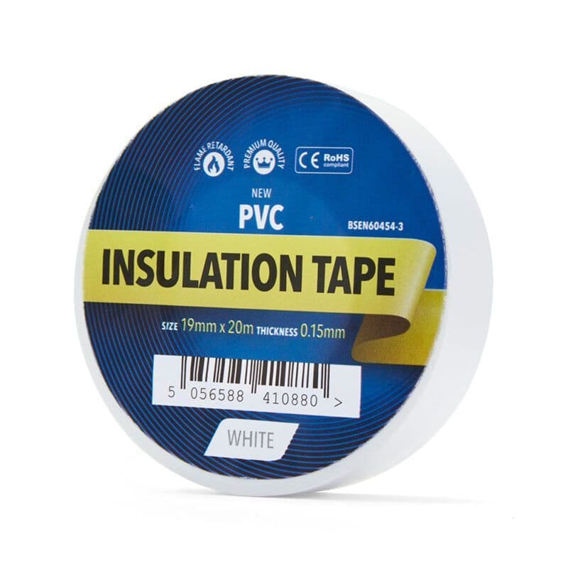 PVC Adhesive Electrical Tape 19mm White