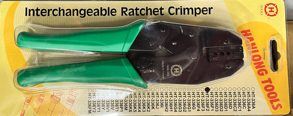 Ratchet Crimp Tool 336F2 (1.07/1.72/3.84/4.52/5.41mm) Green