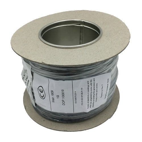 RG174A/U Black PVC 85 100m drum