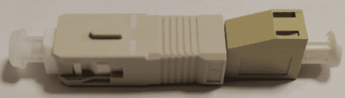 SC Male to LC Female Multi Mode Fiber Optic Hybrid Optical Adaptor