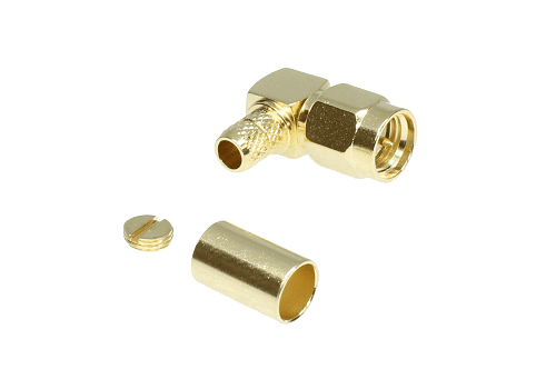 SMA Right-Angled Crimp Plug RG58