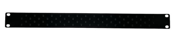 SMB Patch Panel 1U Flat/Folded Black 64 port 4 x 16 offset unloaded