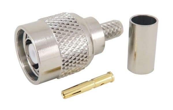 TNC-RP Crimp Plug RG58, LMR195.