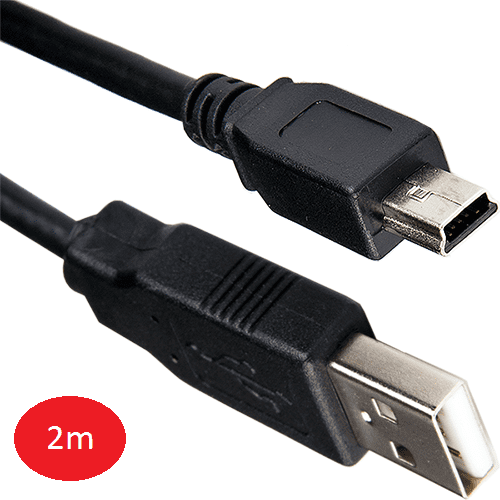 USB 2.0 Type A to Mini 5 Pin Cable 2m