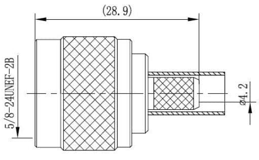 N Type Crimp Plug LMR240 solder pin