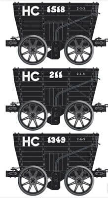 Accurascale ACC2801B  Chaldron wagons (3) Hetton Colliery