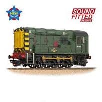 Bachmann 35-926SFX Class 08 D3201 BR Green Late Crest Wasp Stripes Weathered