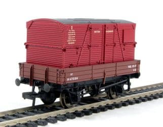 Bachmann 37-930 3 plank wagon BD Container BR Crimson