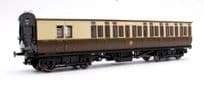 Dapol 4P-020-302 GWR Toplight Coach Chocolate/cream Shirtbutton Brake Third 3754