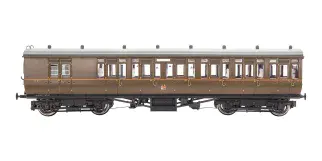 Dapol 4P-020-401 GWR Toplight Coach All Brown Livery Brake Third 3755