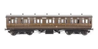Dapol 4P-020-421 GWR Toplight Coach All Brown Livery Composite 7909