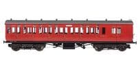 Dapol 4P-020-501 Ex GWR Toplight Coach BR Crimson Brake Second 3757