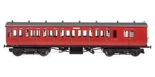 Dapol 4P-020-501 Ex GWR Toplight Coach BR Crimson Brake Second 3757