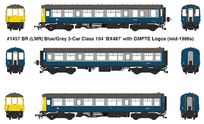 Heljan 1457 Class 104 3 car DMU  BR Blue Grey BX487 M53424/M59207/M53434