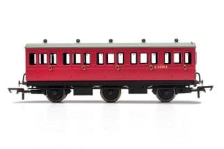 Hornby R40078 6 Wheel Third Class Coach BR Crimson E31070