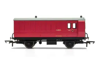 Hornby R40080 4Wheel Baggage Van BR Crimson E6305E