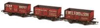 Oxford Rail OR76MW7029 7 Plank wagons Fear Bros/Leamington/Welford (weathered)