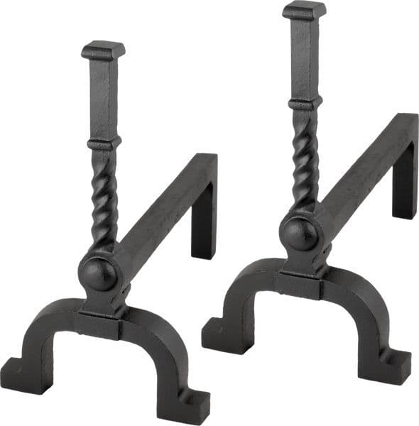 Barley Twist Fire Dogs - Fire Baskets ! Thefiresideshop.co.uk