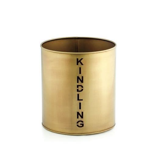 Cut Out Kindling Bucket Ant/Brass 23187