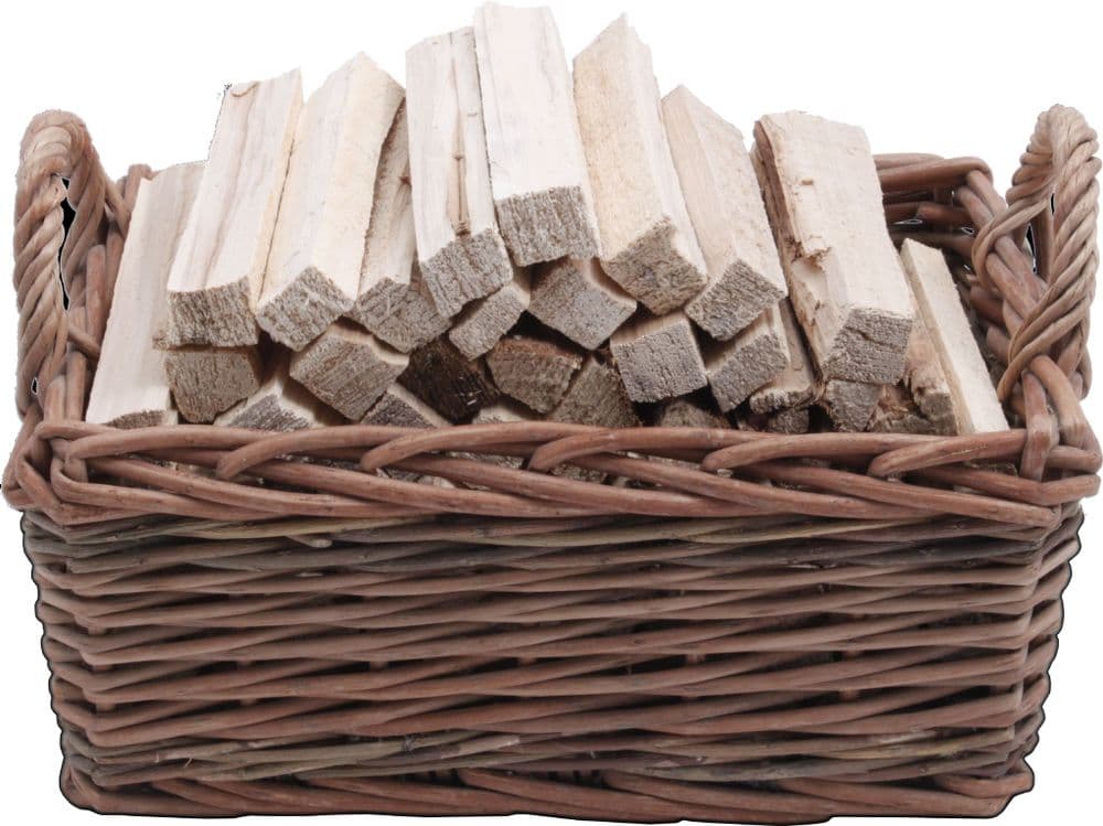 Kindling Basket - Small Wicker Basket | Thefiresideshop.co.uk