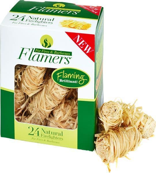 24 PACK - FLAMERS NATURAL FIRELIGHTERS