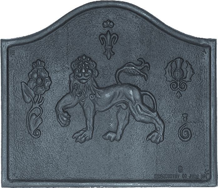 Lion Cast Iron Fire Back | www.thefiresideshop.co.uk
