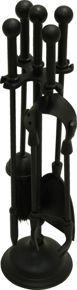 Modern Ball Top Companion Set - Fire Tools | Thefiresideshop.co.uk