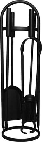 Modern Round Black Companion Set 27092