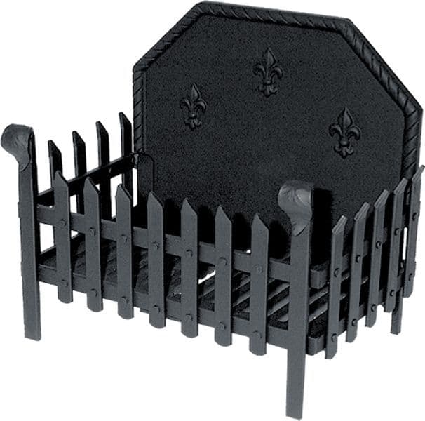Portcullis fire basket with Swan Neck & Back | Thefiresideshop.co.uk