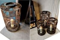 Set of 3 Round Candle Lanterns