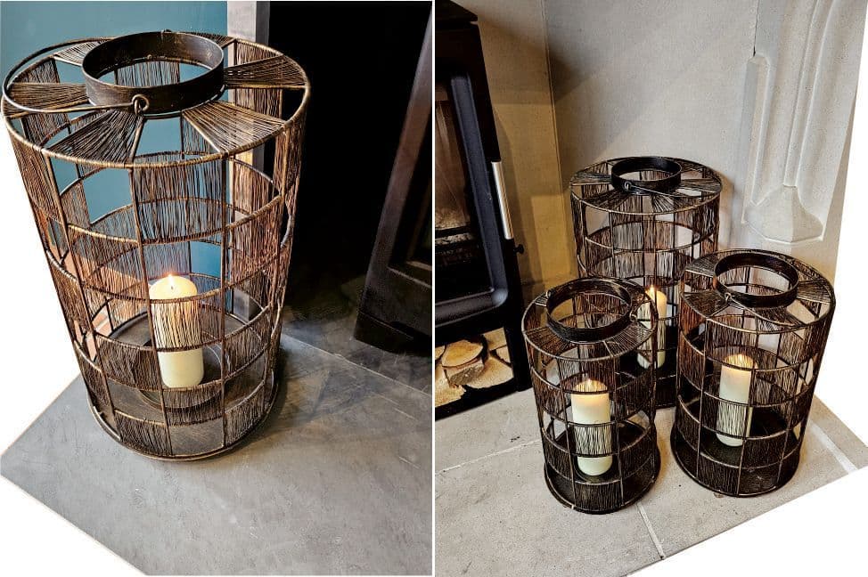 Set of 3 Round Candle Lanterns