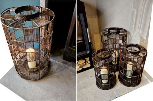 Set of 3 Round Candle Lanterns