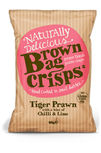 Brown Bag Tiger Prawn With Chilli & Lime Crisps 20 x 40g