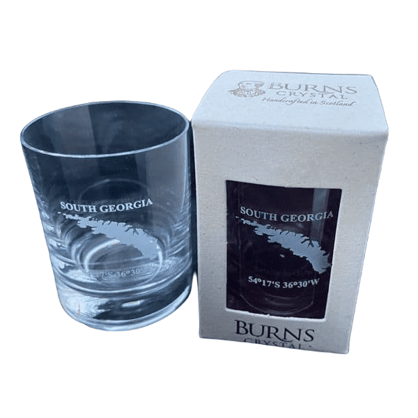 Shot Glass with Island of South Georgia map design