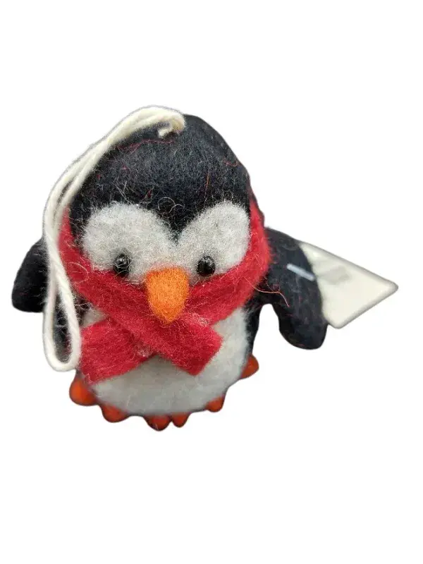 Felt Penguin with red Scarf