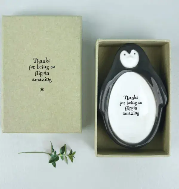 Porcelain Penguin Flat Dish