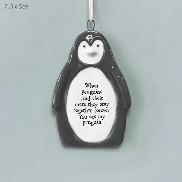 Porcelain Penguin Hangers
