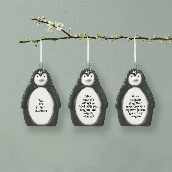 Porcelain Penguin Hangers