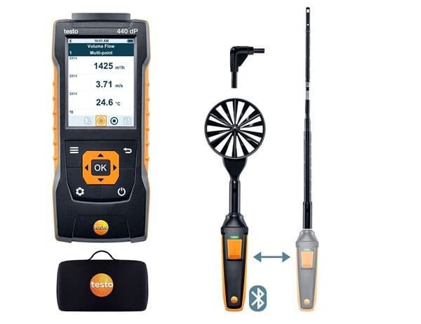 Testo 440 delta P Air Flow ComboKit 1 with Bluetooth