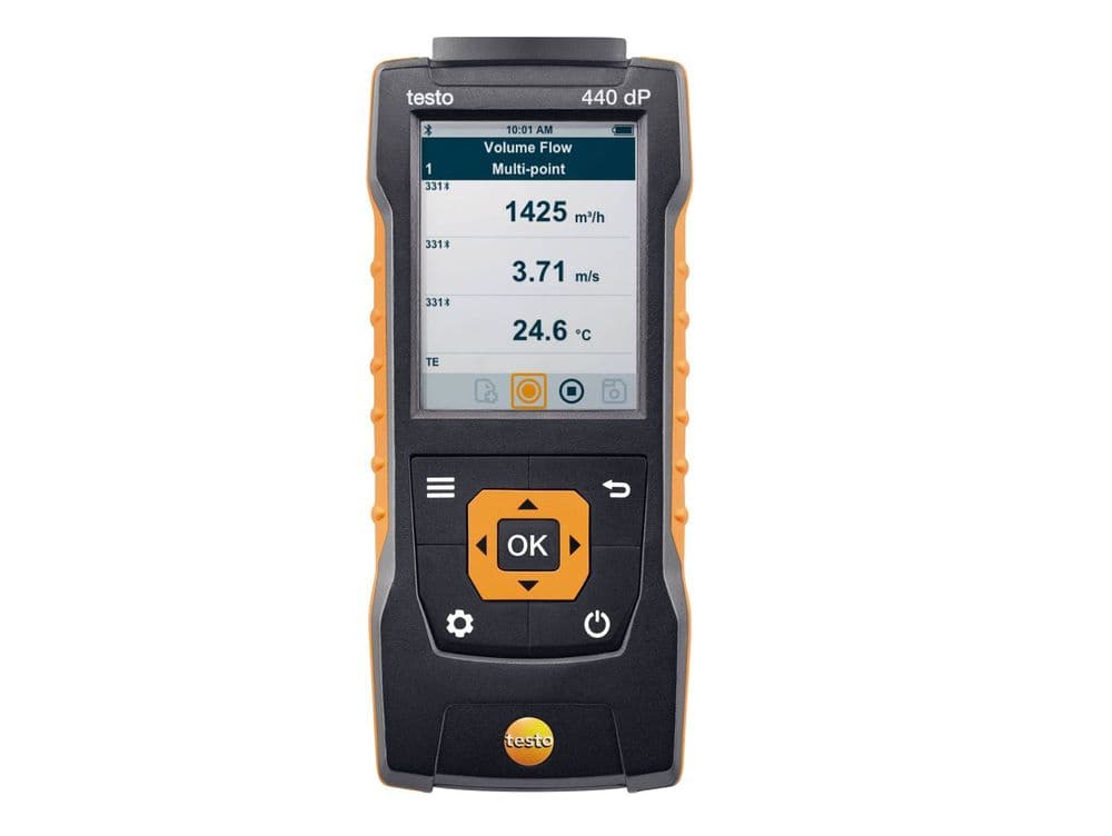 Testo 440 dP - Air Velocity and IAQ Measuring Instrument Including Differential Pressure Sensor