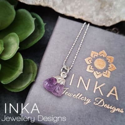 INKA Amethyst Raw Natural Gemstone Necklace