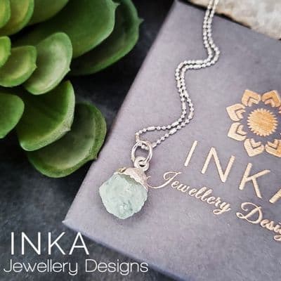 INKA Aquamarine Raw Natural Gemstone Necklace