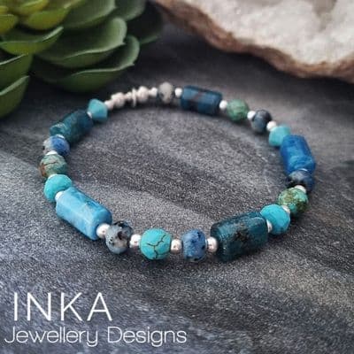 INKA Chunky Mixed Turquoise Bracelet