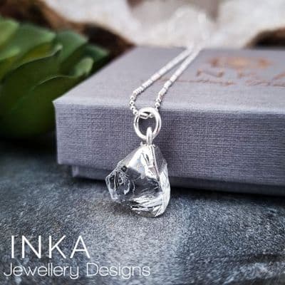 INKA Crystal Quartz Raw Natural Gemstone Necklace