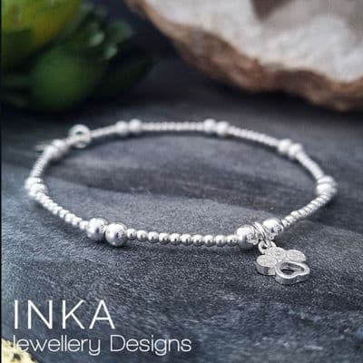 INKA Dainty CZ Paw Print Bracelet