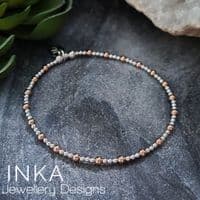 INKA Dainty Silver & Rose Gold Bracelet